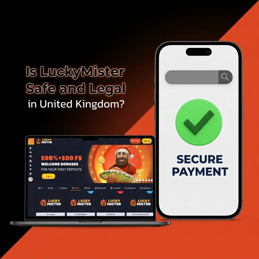 LuckyMister UK safety and legality overview showing licence details, encryption, secure payments and responsible gaming controls