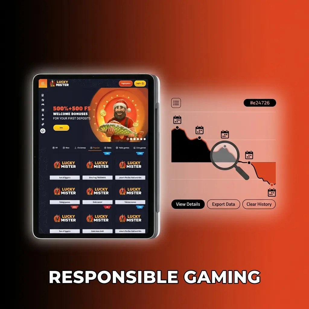 Responsible gaming tools dashboard showing deposit limits, time reminders, timeout, self-exclusion and account security settings